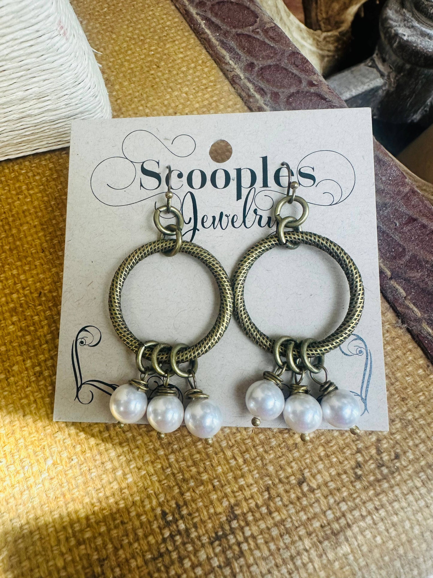 Triple Pearl Hoop