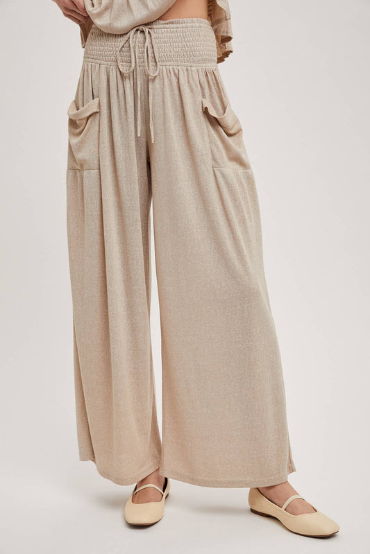 RELAXED KNIT WIDE PANTS