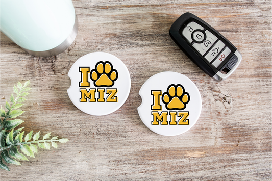 I Heart Miz Ceramic Car Coaster