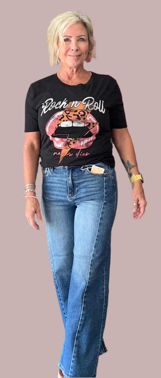 HIGH-RISE CROP WIDE STEP-HEM JEANS