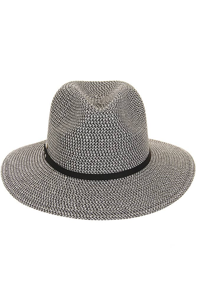 C.C Suede Band Trim Panama Sun Hat