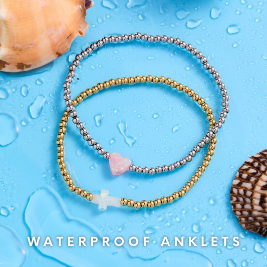 HOLY WATER CROSS ANKLETS