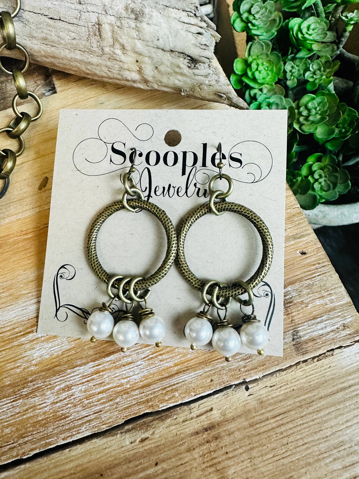 Triple Pearl Hoop