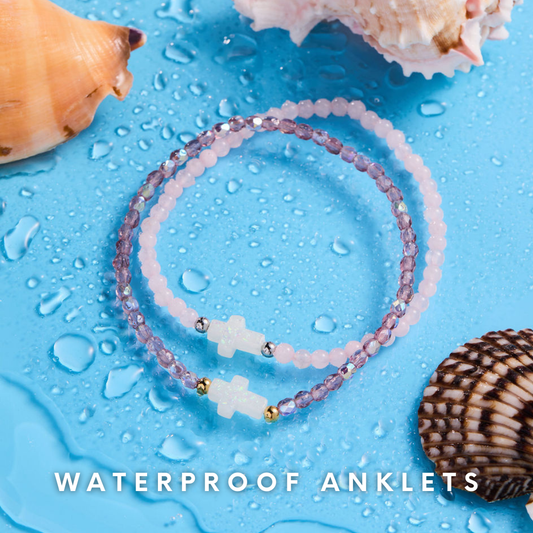 HOLY WATER BEADED ANKLETS