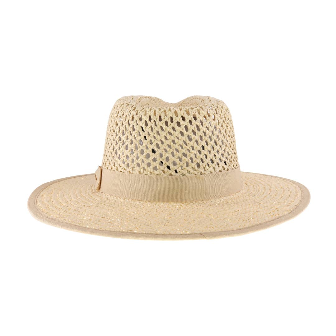 Open Weave Bow Trim C.C Panama Hat STH17