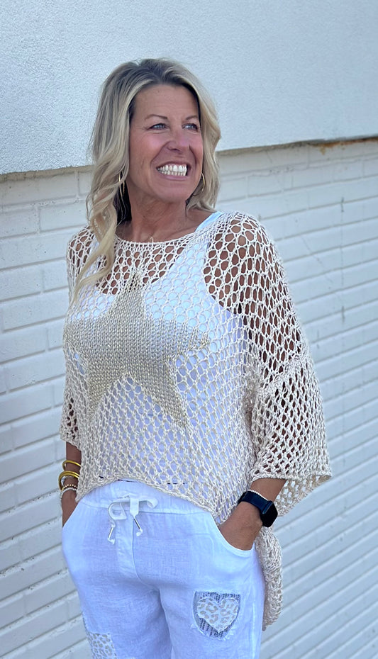 STAR PRINT SWEATER-