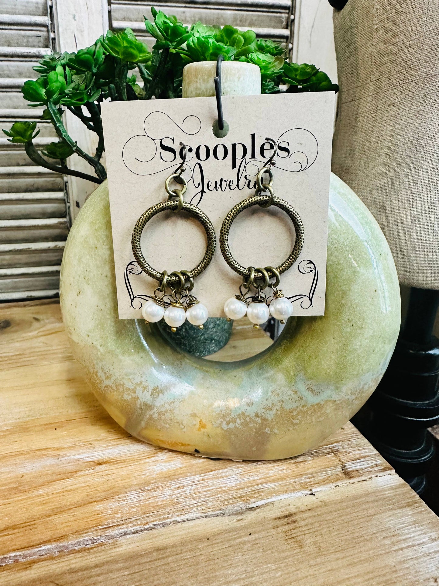 Triple Pearl Hoop