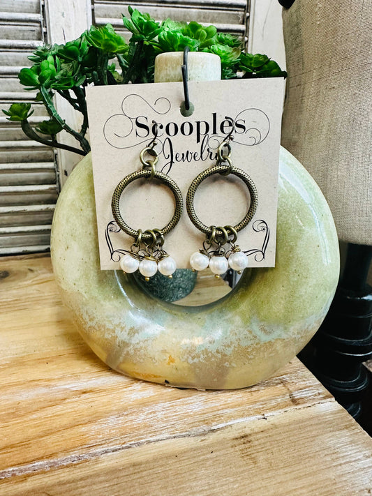 Triple Pearl Hoop