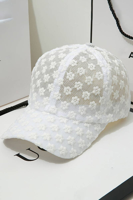 Summer Sun Hat, Lace Baseball Cap, Women’s Floral