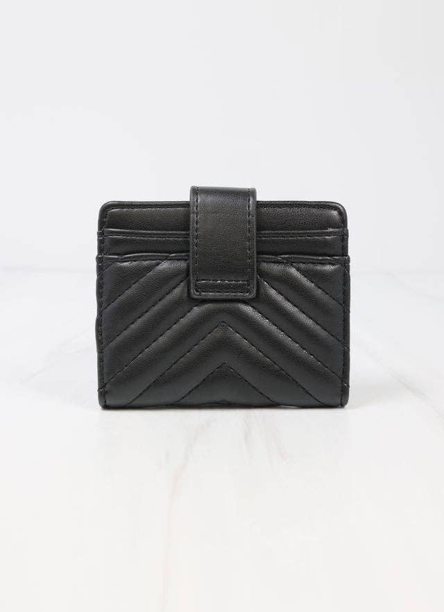 Tate Card Holder Wallet BLACK V QUILTED