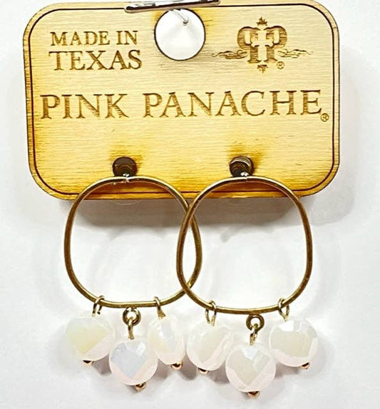 White bead earring