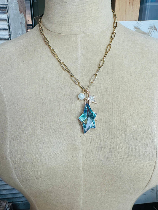 Aqua Star Necklace