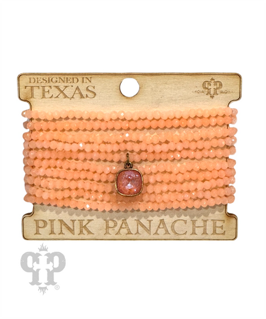 Orange bead bracelet set