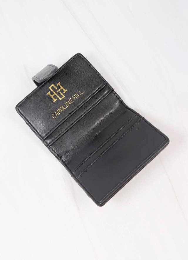 Tate Card Holder Wallet BLACK V QUILTED