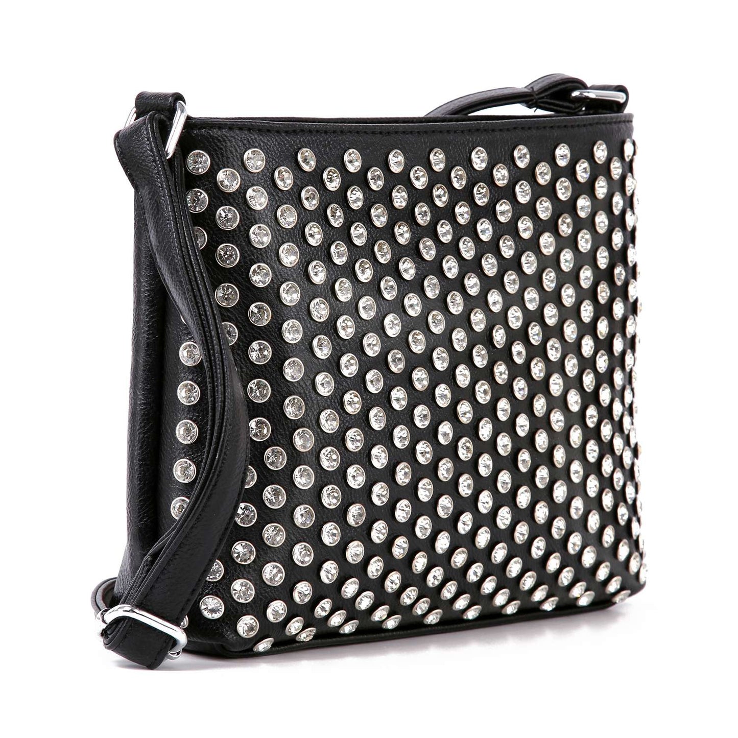 Studded Rhinestone Bling Crossbody Sling