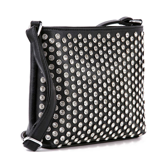 Studded Rhinestone Bling Crossbody Sling