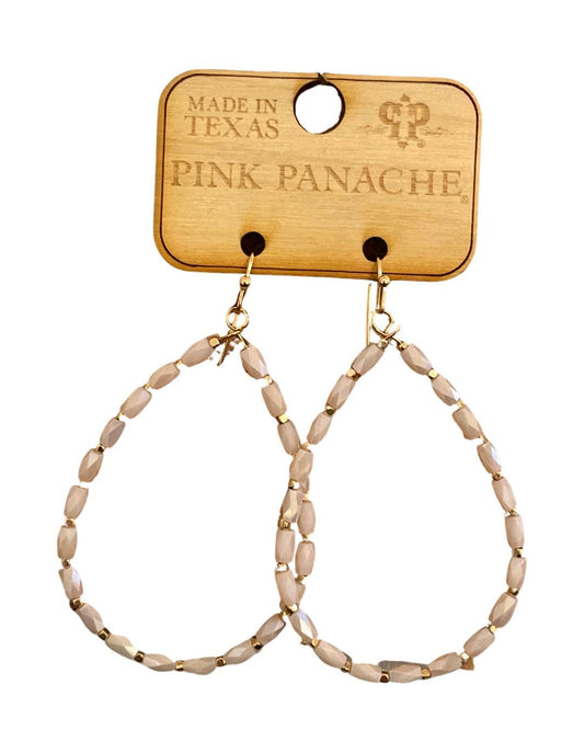 Blush teardrop earring